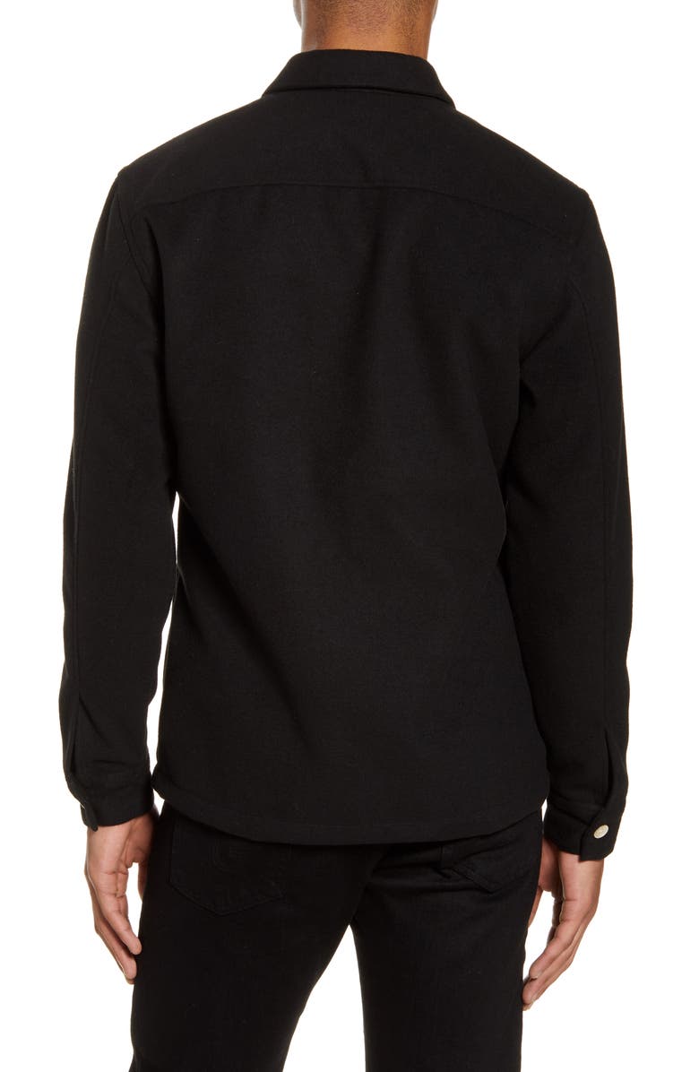 AllSaints Lamoure Slim Fit Button-Up Chamois Shirt Jacket, Alternate, color, 