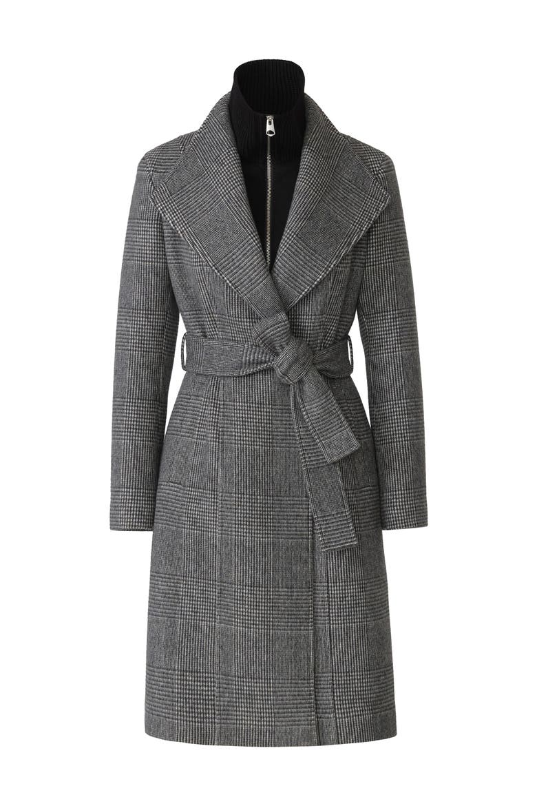 Norita Wool Coat, Alternate, color, BLACK-CREAM