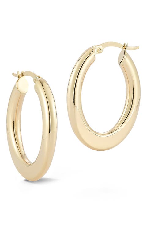 Oval Hoop Earrings
