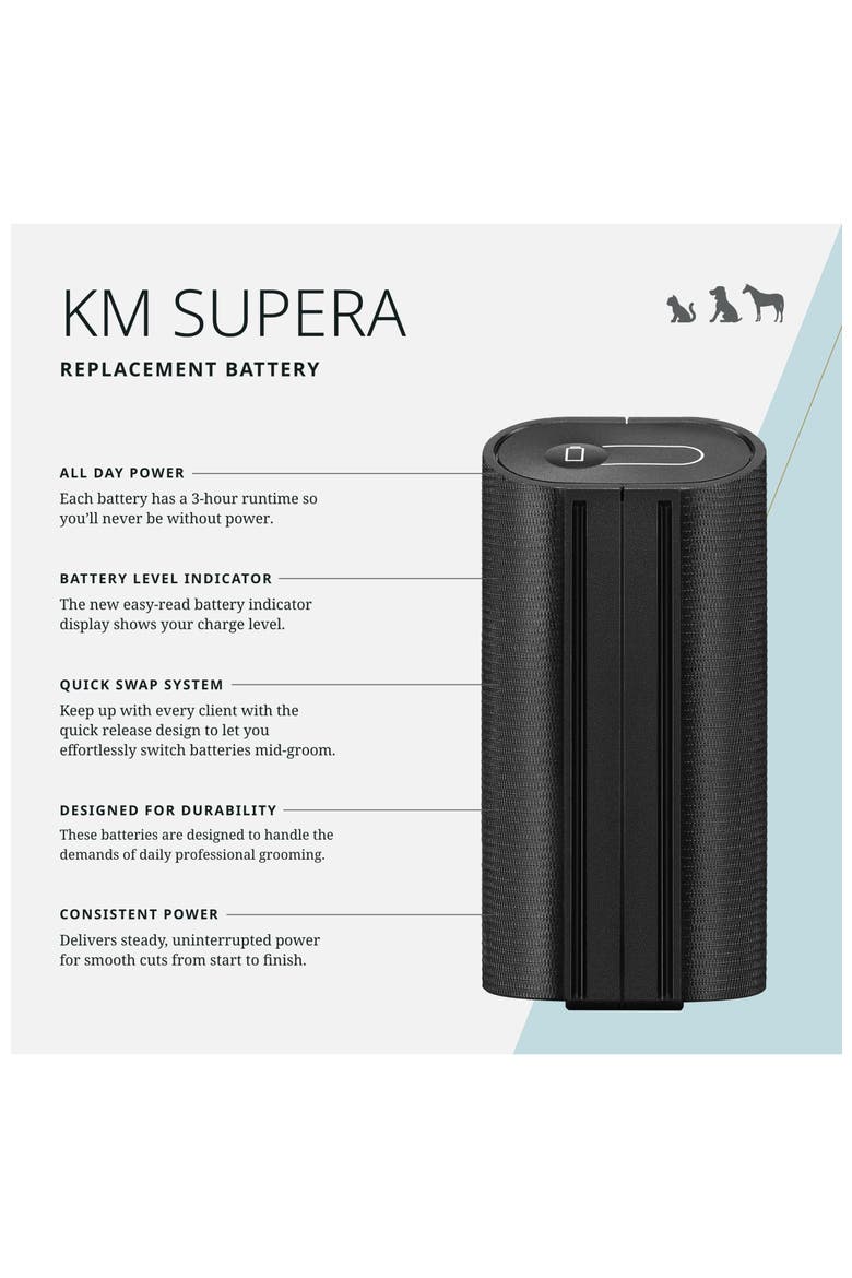 Replacement Battery for Cat and Dog Clippers, Alternate, color, Black