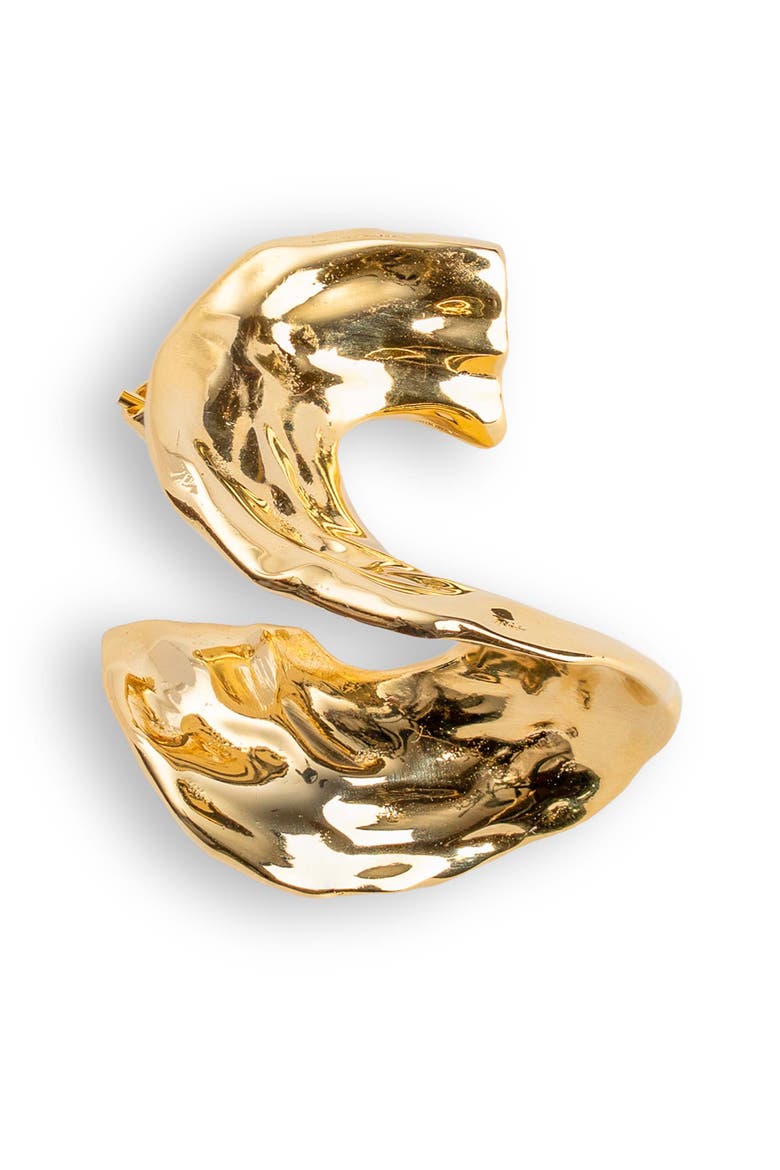 Mira Hammered Earrings, Alternate, color, GOLD