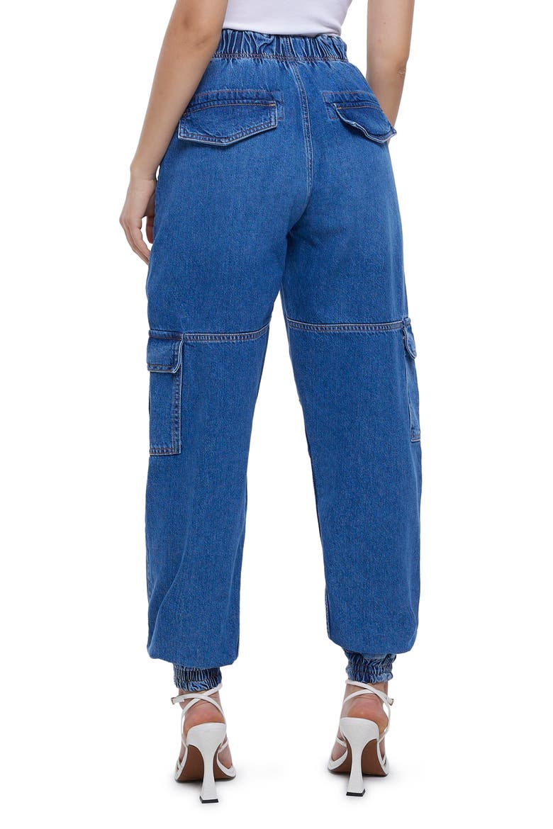 Cargo Denim Joggers, Alternate, color, DENIM