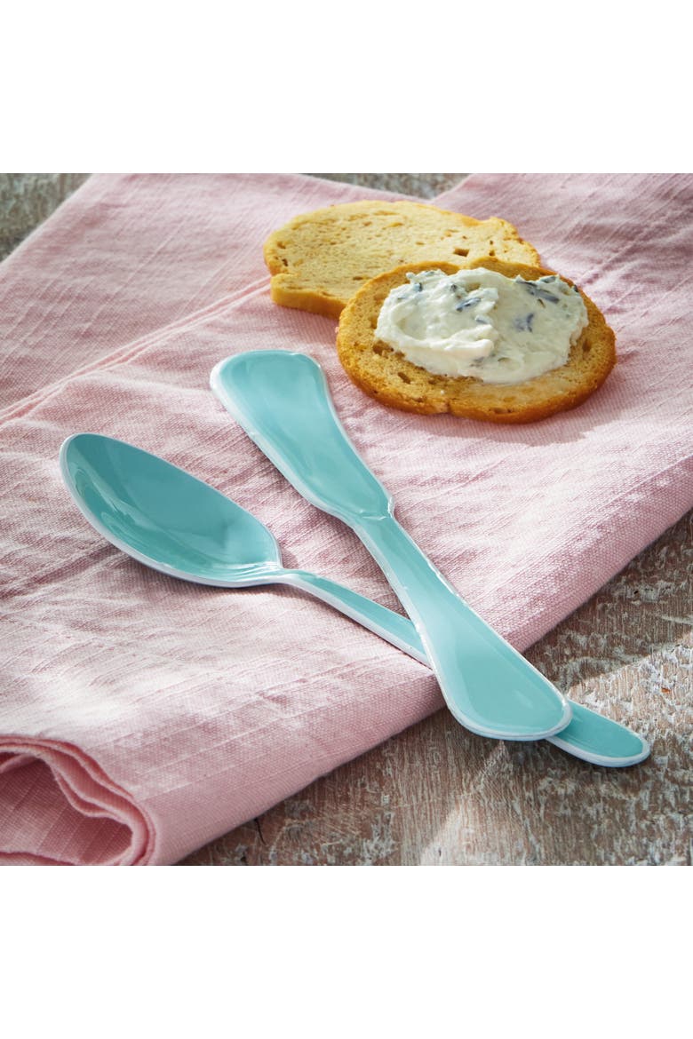 Monroe Enamel Spreader Aqua Aqua Stainless Steel Spring, Alternate, color, Blue