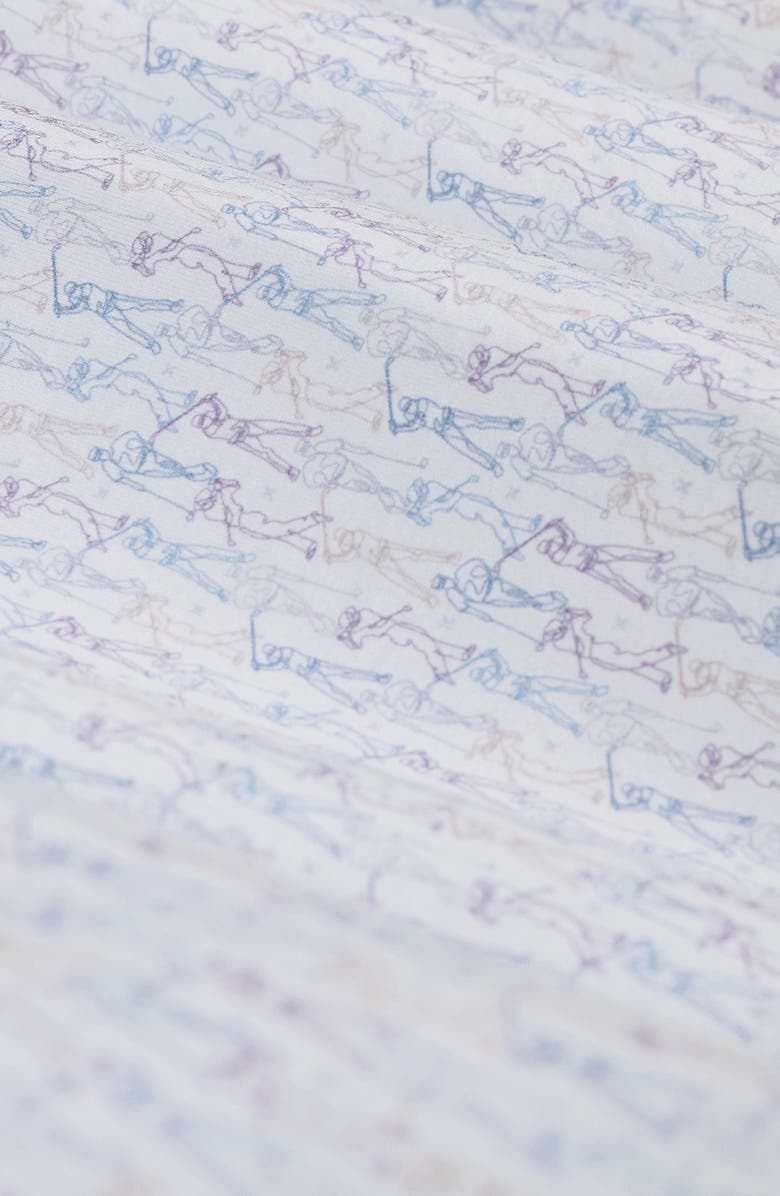 Bugatchi Miles OoohCotton<sup>®</sup> Golfer Print Short Sleeve Button-Up Shirt, Alternate, color, Dusty Pink