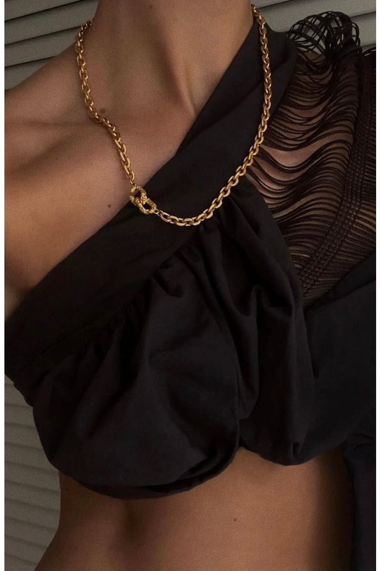 Dense Necklace Gold, Alternate, color, Gold