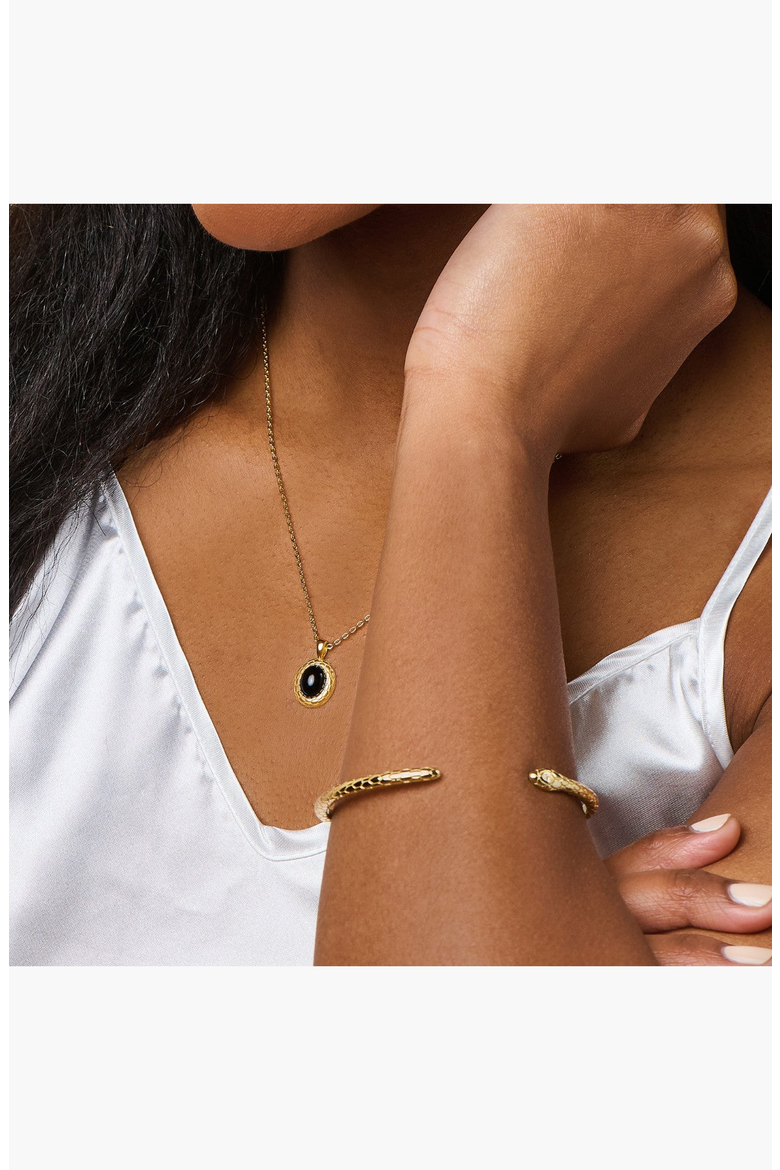 Snake Cuff Bracelet, Alternate, color, Gold