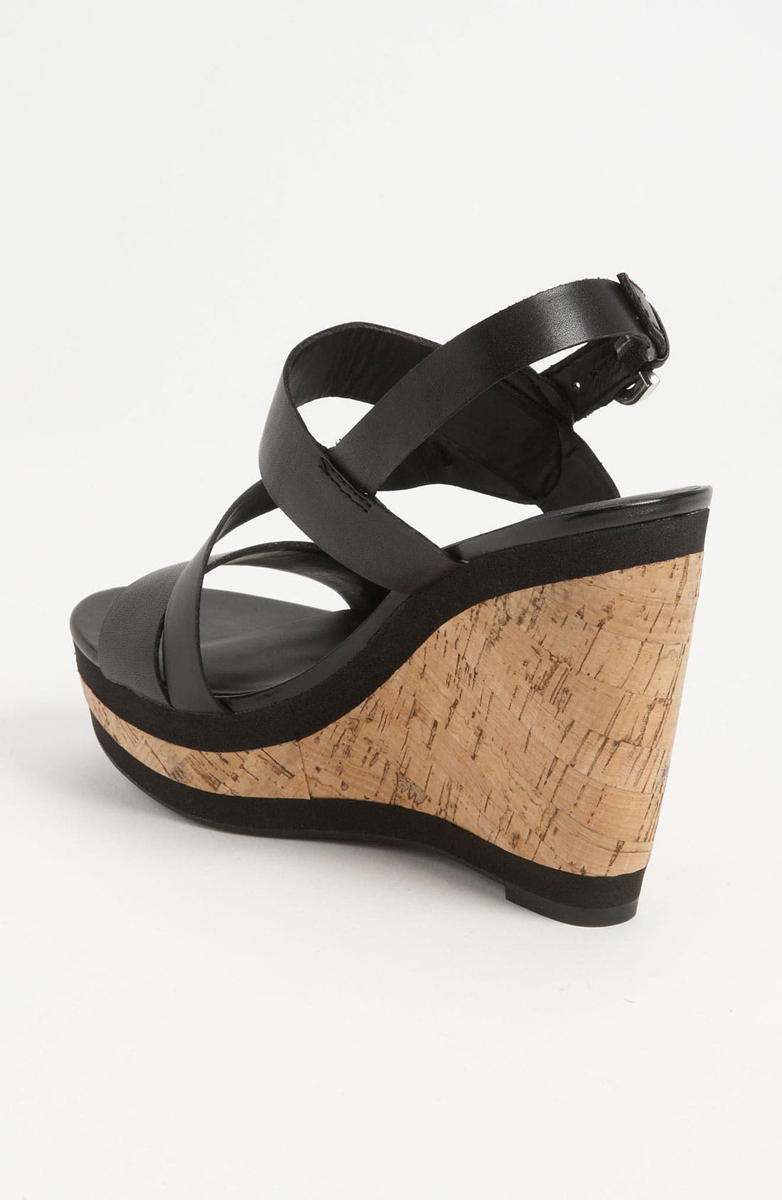SACHET WEDGE SANDAL, Alternate, color, BLACK