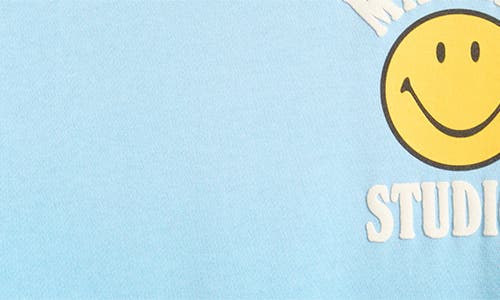 Market Smiley® Upside Down Lockup Hoodie In Blue