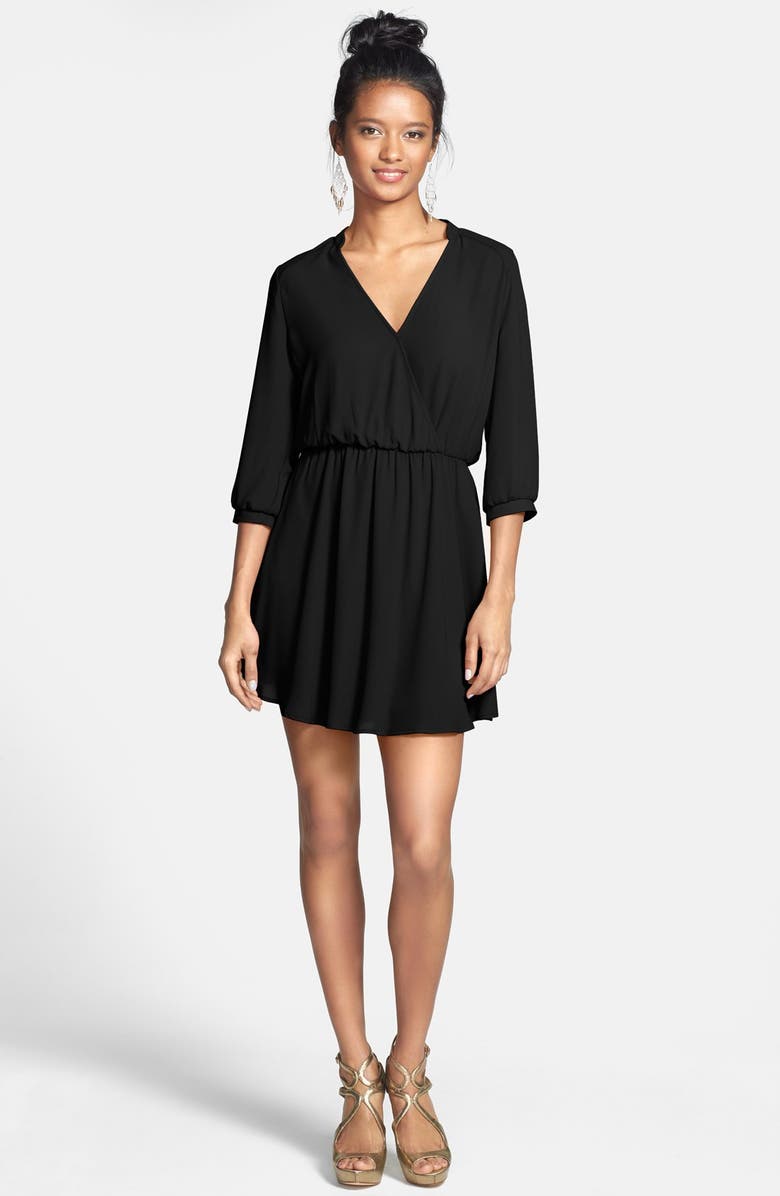 All in Favor Kendal' Surplice Faux Wrap Dress, Alternate, color, 