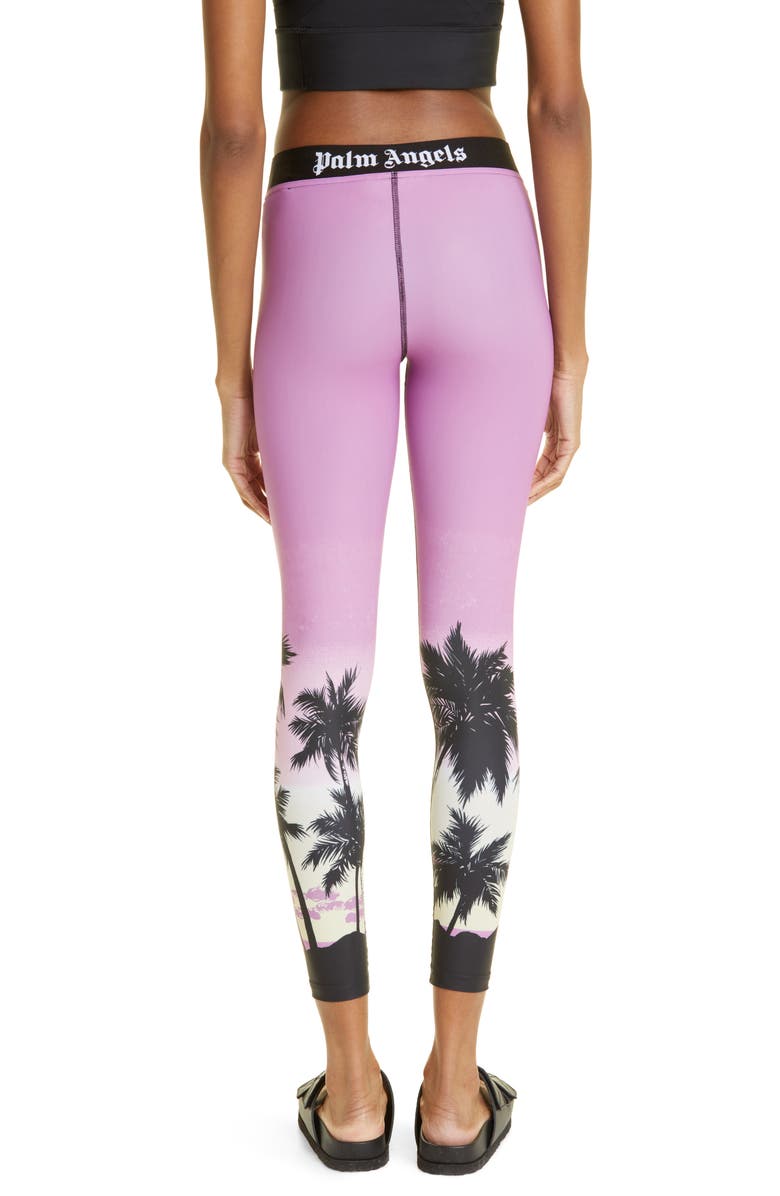 Palm Angels Sunset Logo Leggings, Alternate, color, 