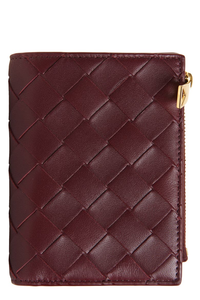 Small Intreccio Bifold Leather Wallet, Main, color, 2247 BAROLO-GOLD