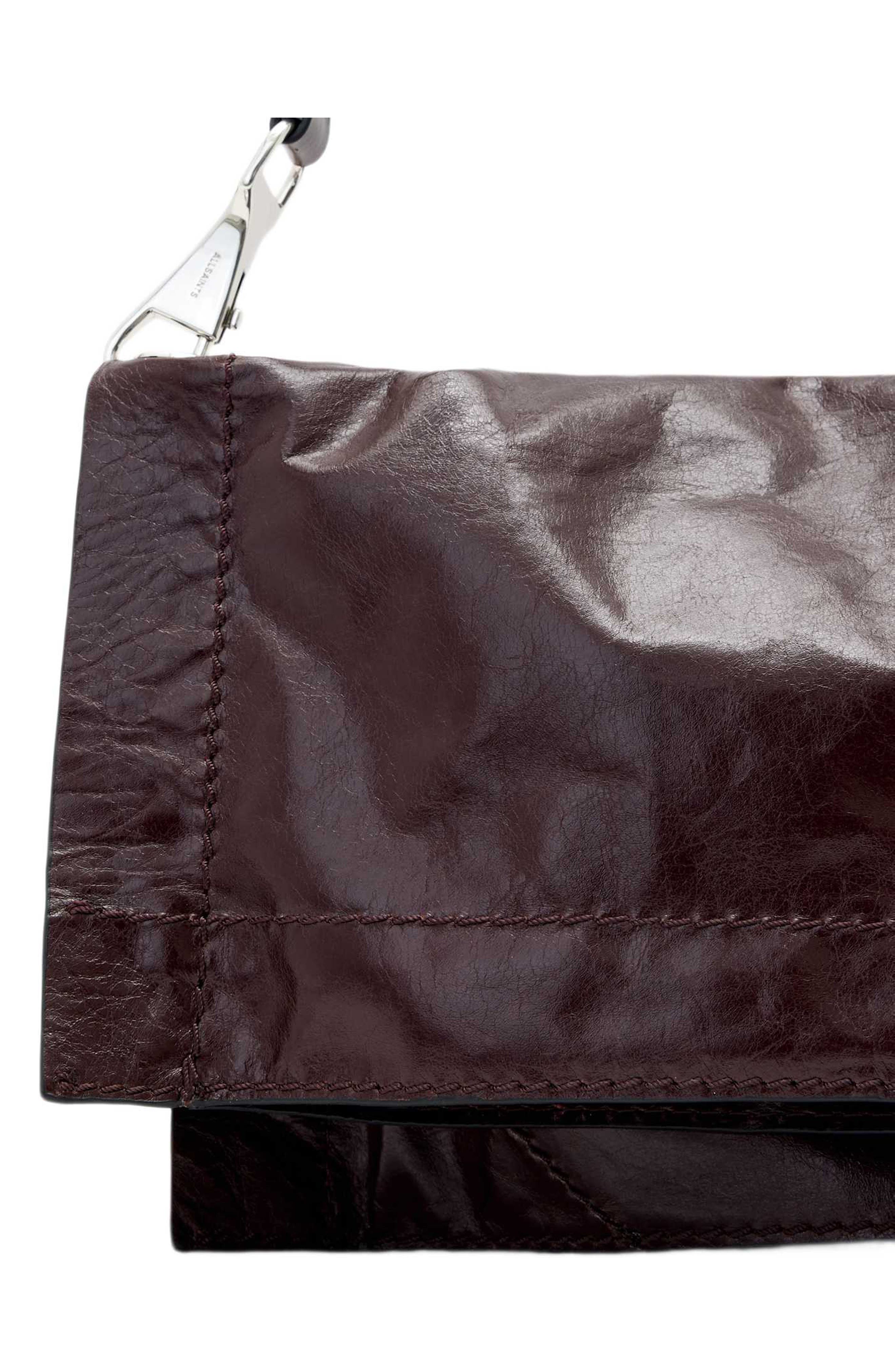 Lutece Leather Shoulder Bag, Alternate, color, BURGUNDY RED