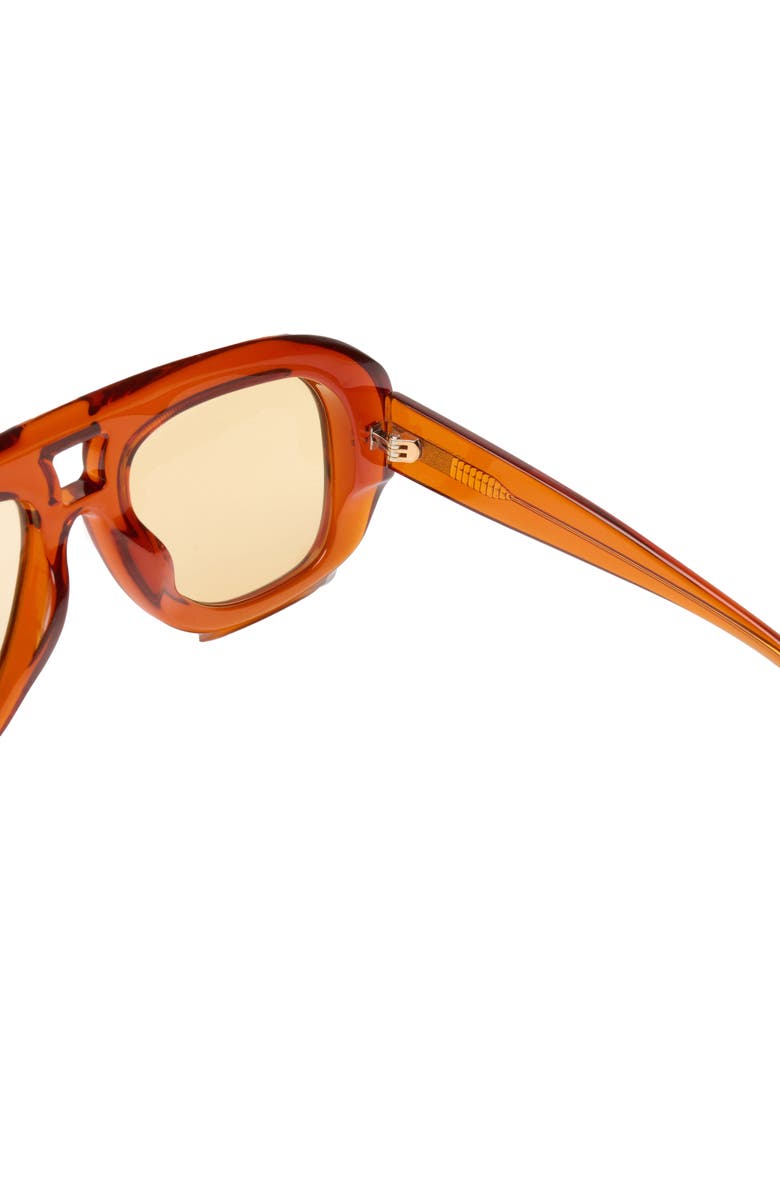 DEZI Pusha 55mm Shield Sunglasses, Alternate, color, Burnt Caramel / Yellow