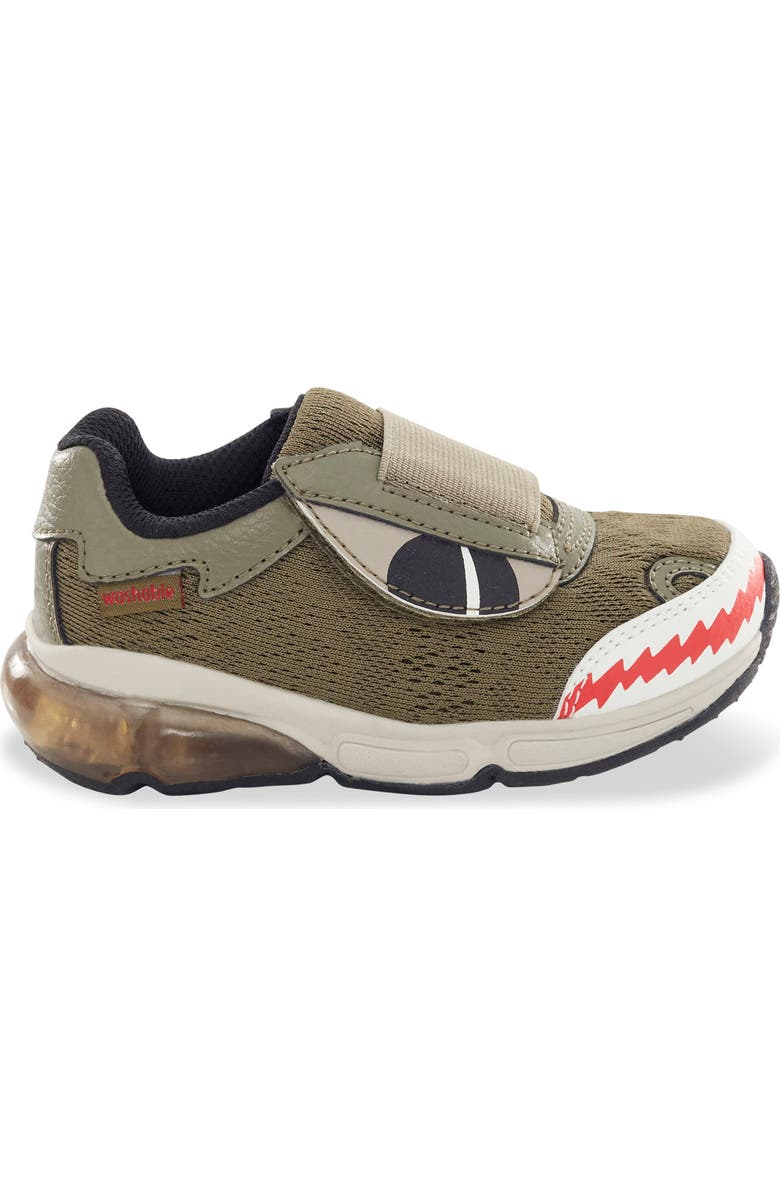 Stride Rite Kids' Made2Play<sup>®</sup> Lighted Monster Sneaker, Alternate, color, Olive