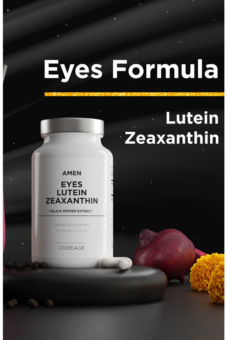 Amen Eyes Lutein Zeaxanthin Supplement, Alternate, color, White