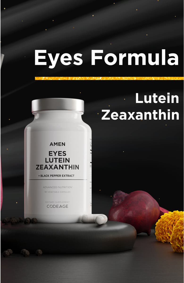 Codeage Amen Eyes Lutein Zeaxanthin Supplement, Alternate, color, White