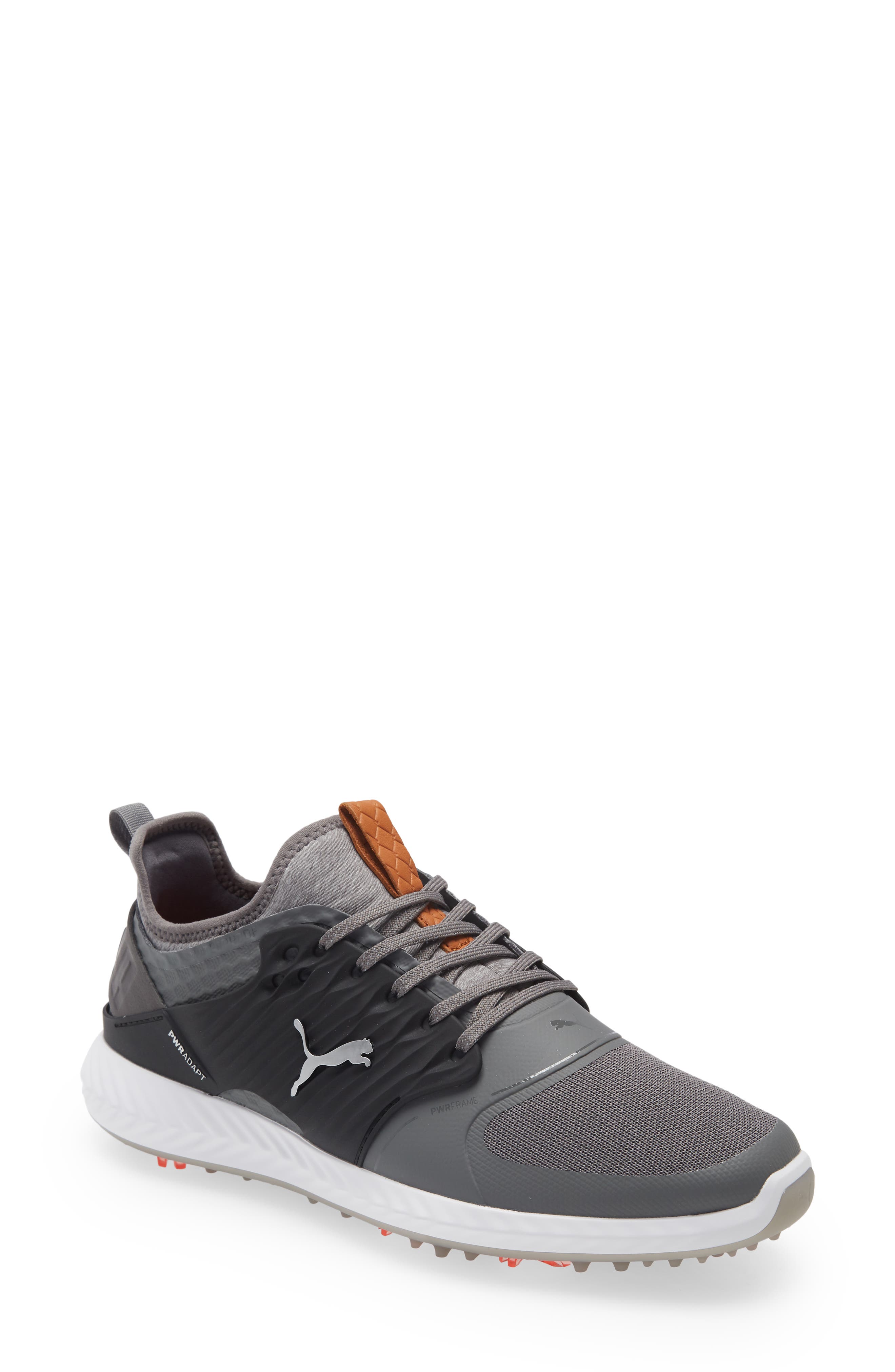 Ignite PWRADAPT Caged Waterproof Golf Shoe, Main, color, GREY/ BLACK