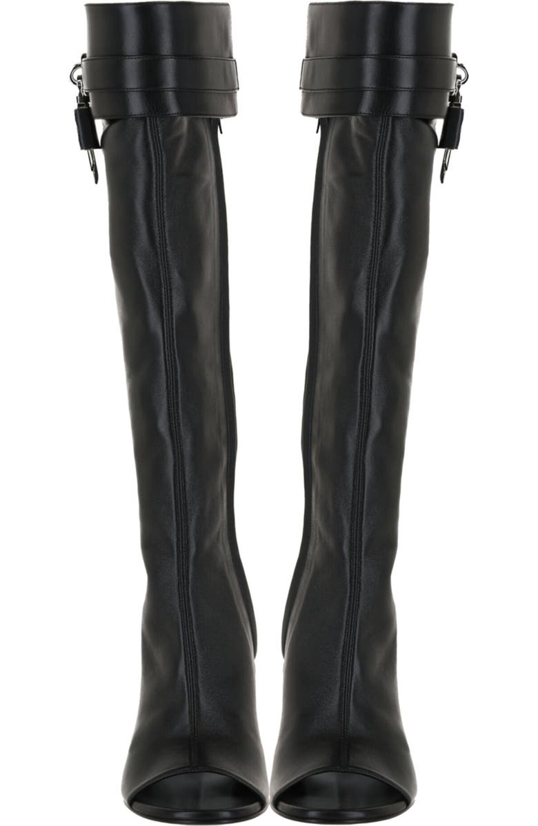 Givenchy Shark Lock Stiletto Wedge Knee High Boot, Alternate, color,