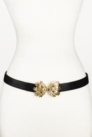 Raina Belts Starburst Buckle Leather Belt