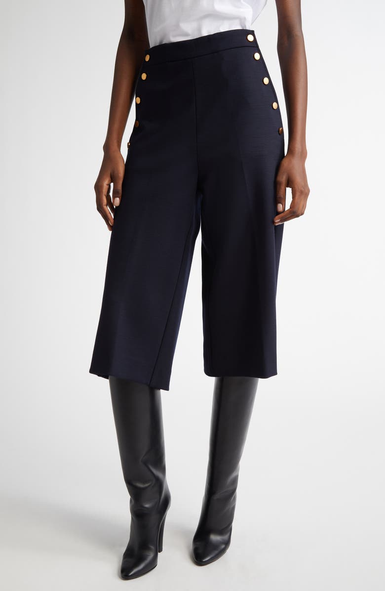 Max Mara Valdez Stretch Wool Blend Bermuda Shorts, Main, color, Ultramarine