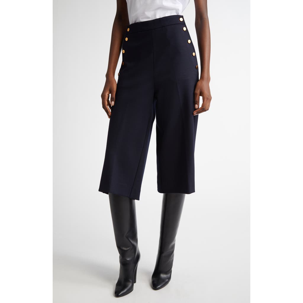 Max Mara Valdez Stretch Wool Blend Bermuda Shorts In Ultramarine