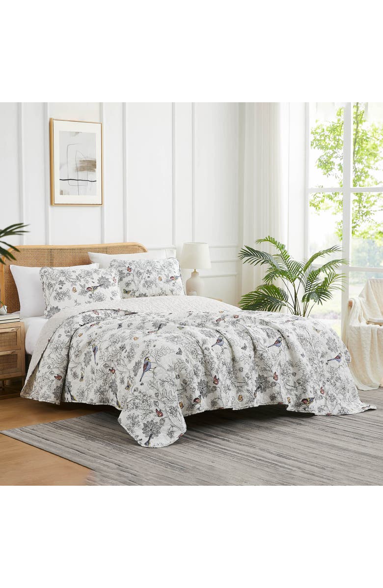 SOUTHSHORE FINE LINENS Bayberry Quilt & Sham Set, Alternate, color, Off-White