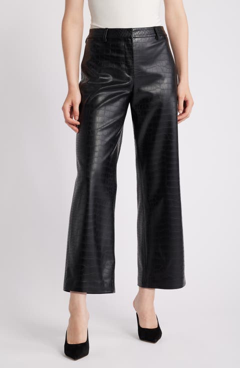Women's Faux Leather Cropped & Capri Pants | Nordstrom