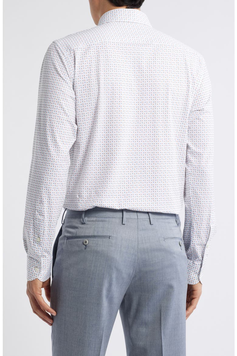 Dots Knit Cotton Blend Dress Shirt, Alternate, color, TAN