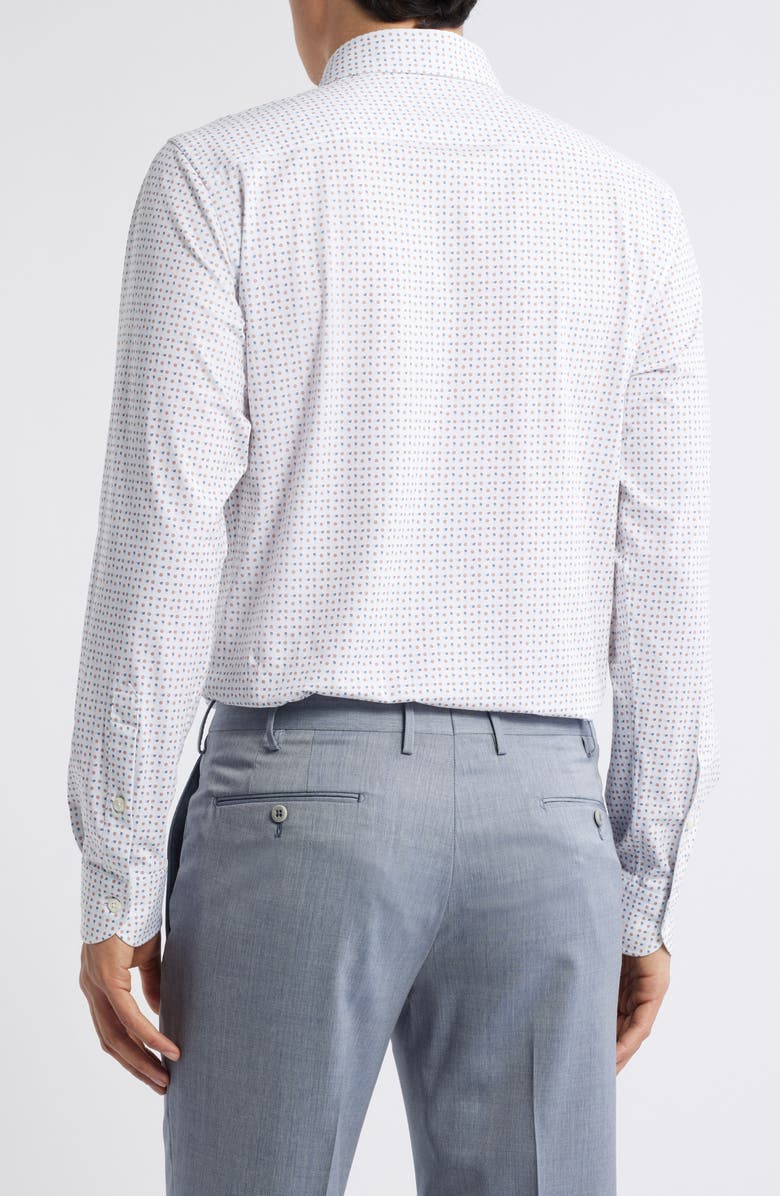 Zanella Dots Knit Cotton Blend Dress Shirt, Alternate, color, Tan