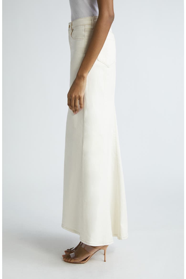 Kailani Mermaid Denim Skirt, Alternate, color, MACADAMIA