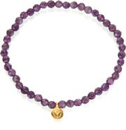 Satya Jewelry Tranquility Lotus Amethyst Gemstone Bracelet