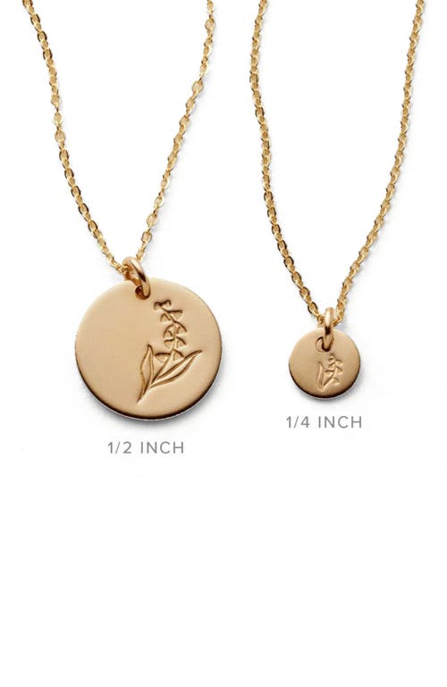 Made By Mary May Birth Flower Necklace In Silver