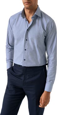 Eton Contemporary Fit Check Twill Button-Up Shirt