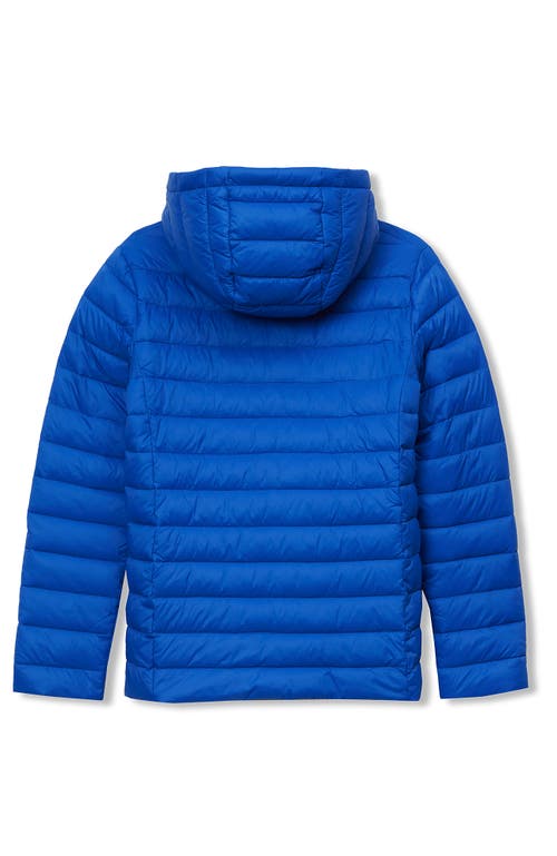 Lands' End Kids Thermoplume Packable Hooded Jacket In Blue