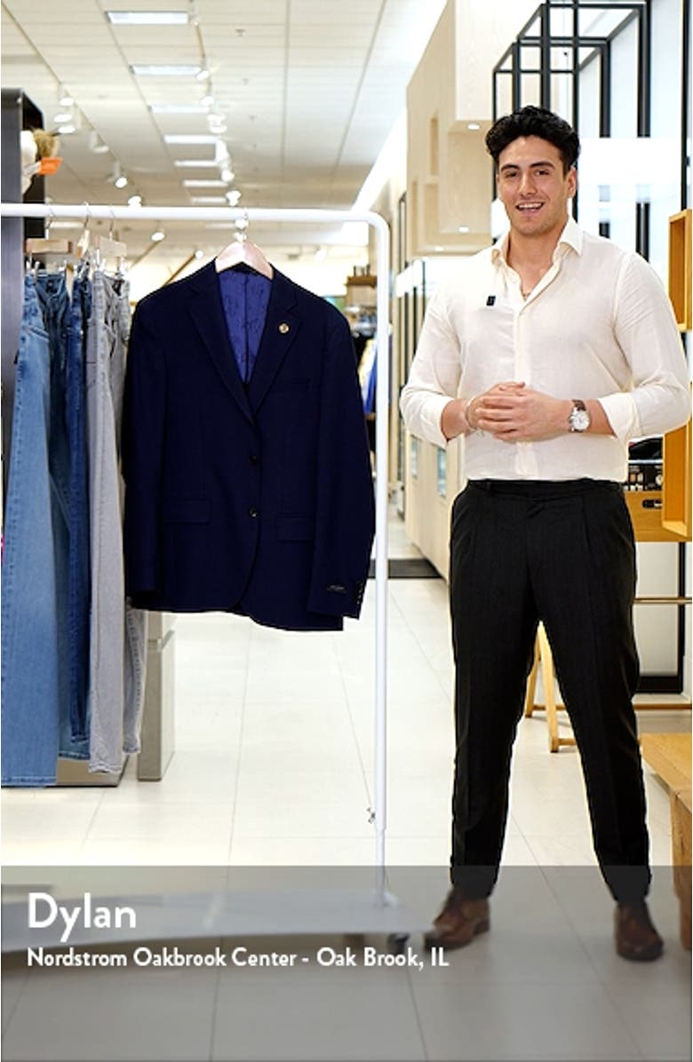 Karl Trim Fit Stretch Solid Wool Blazer, sales video thumbnail