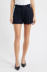 FRAME The Soho Belted Cotton Shorts