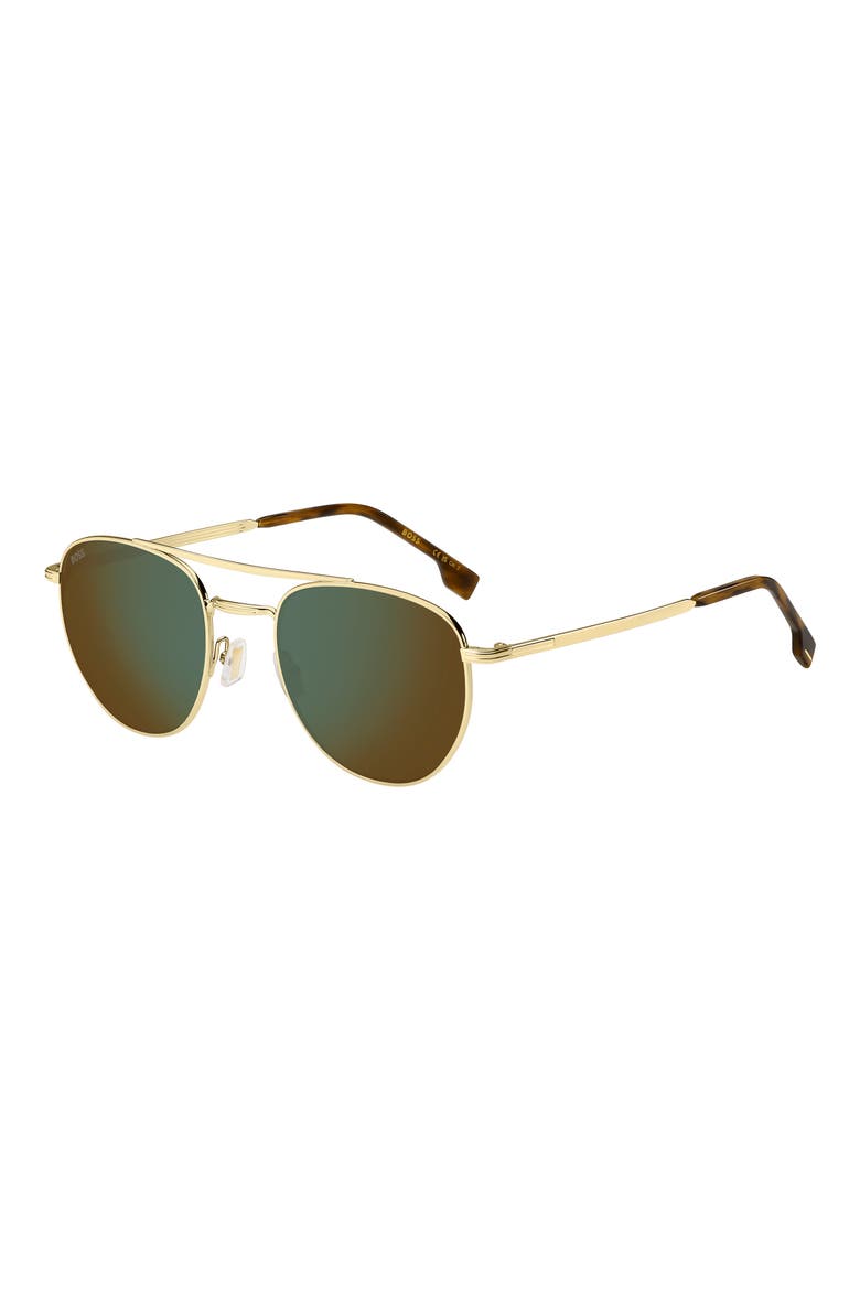 1631/S 53mm Rectangle Sunglasses, Alternate, color, GOLD