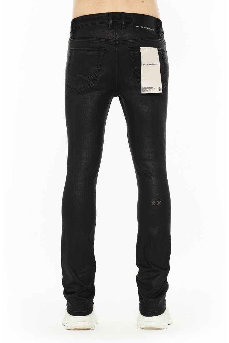 Lenny 603 Coated Bootcut Jeans, Alternate, color, BLACK COATED