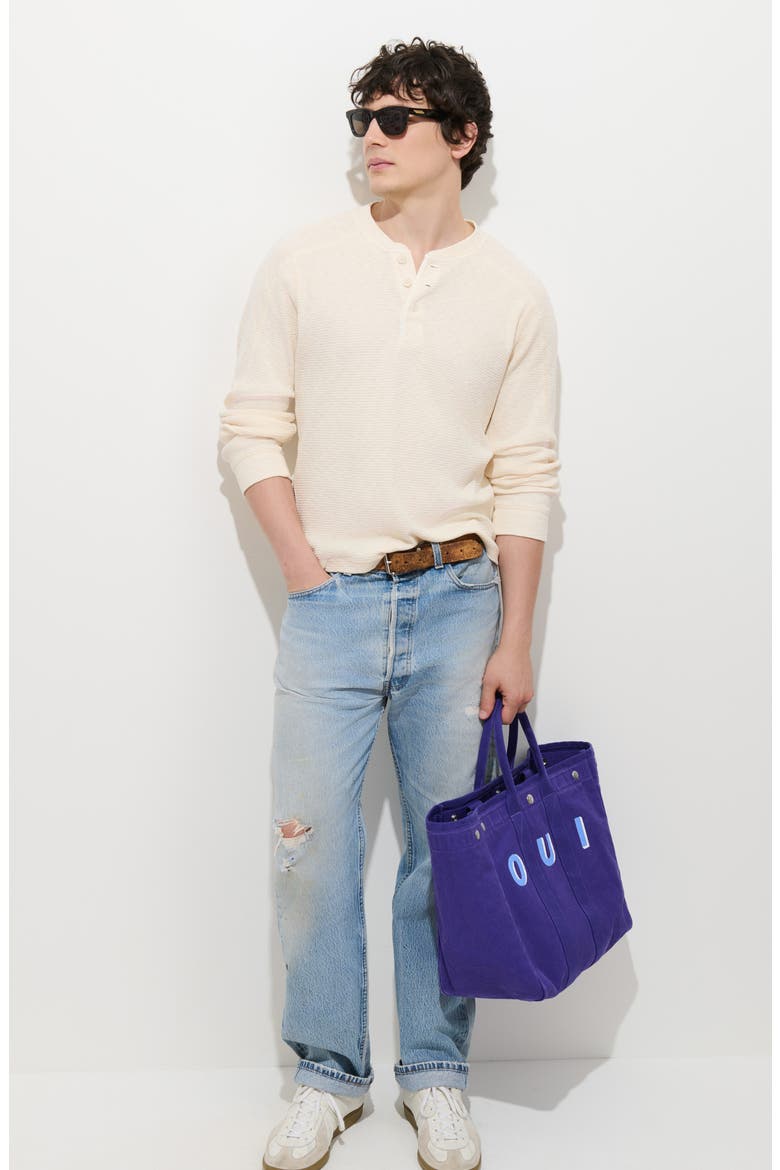 Austin Thermal Cotton Henley, Alternate, color, OFF WHITE