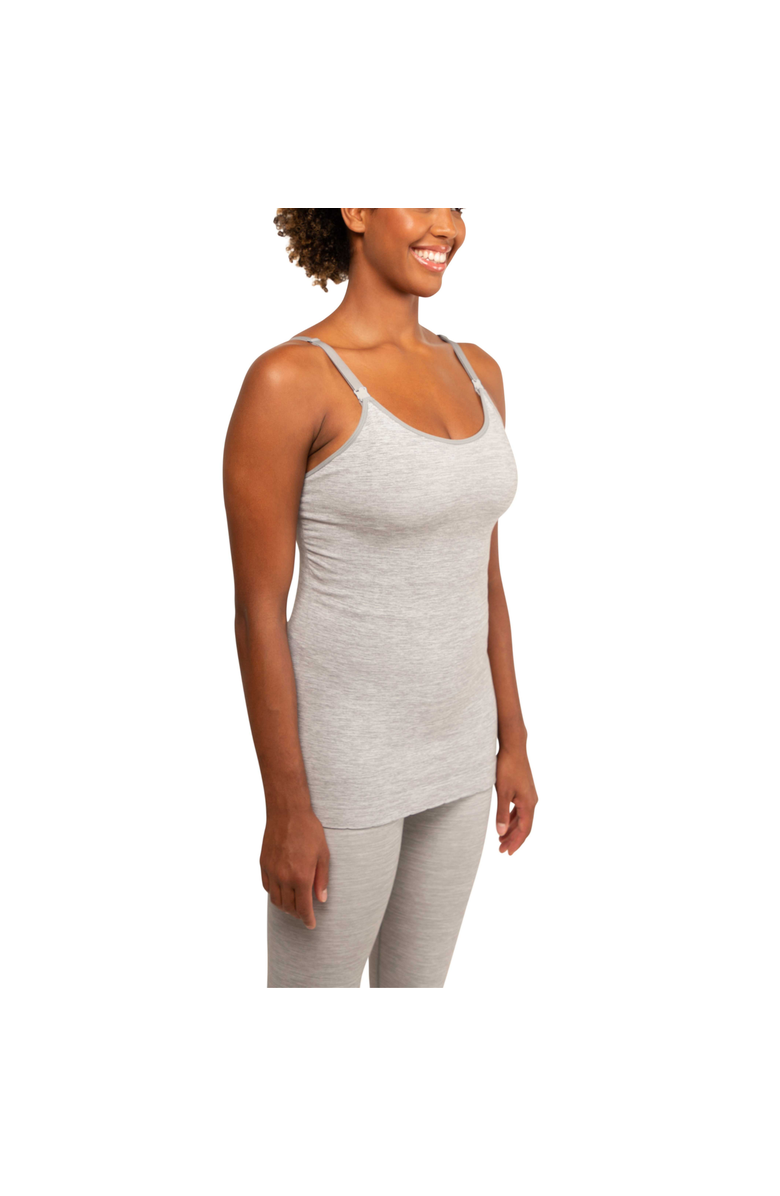 Modern Eternity Maternity Modern Eternity Yoga Nursing Tank Seamless Maternity Isabella Breastfeeding Tank, Alternate, color, Graphite Melange