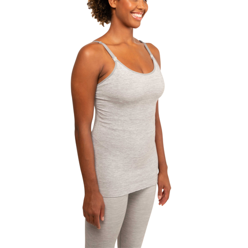 Modern Eternity Maternity Modern Eternity Yoga Nursing Tank Seamless Maternity  Isabella Breastfeedi In Gray