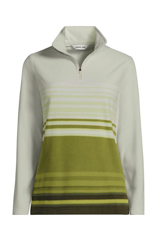 Lands' End Anyweather Fleece Quarter Zip Pullover In Burgundy