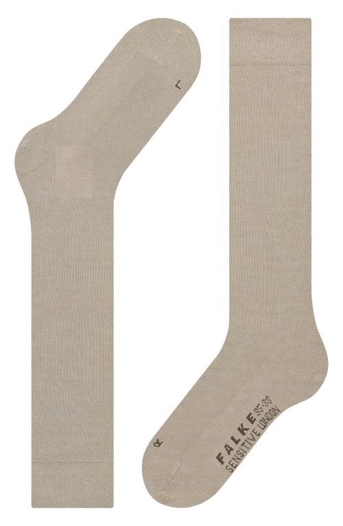 Falke Sensitive London Cotton Blend Knee High Socks In Brown