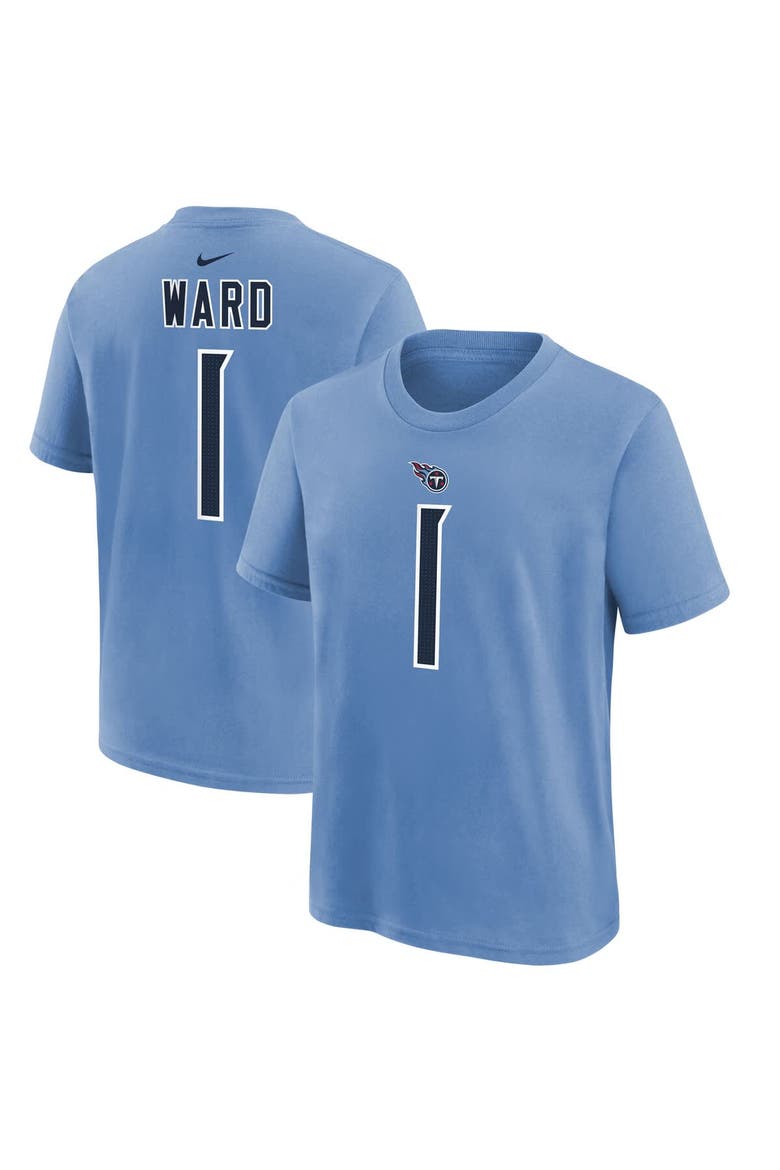 Youth Nike Cam Ward Navy Tennessee Titans 2025 NFL Draft First Round Pick Name & Number T-Shirt, Main, color, Navy