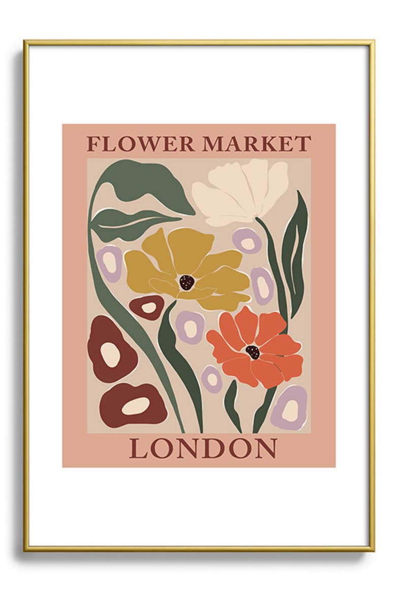 Flower Market Framed Art Print, Alternate, color, PINK