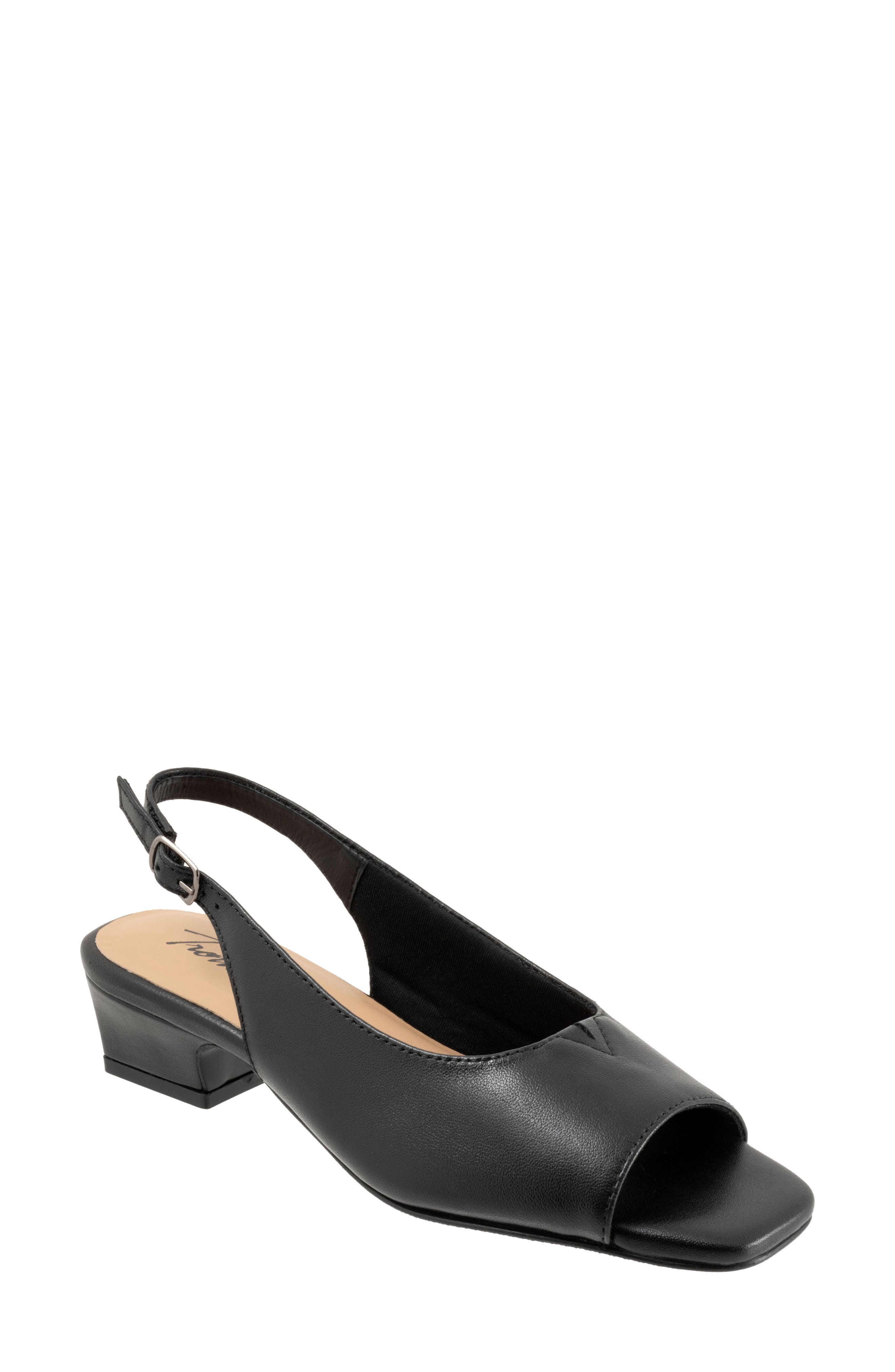 Trotters Dawn Slingback Sandal, Main, color, Black