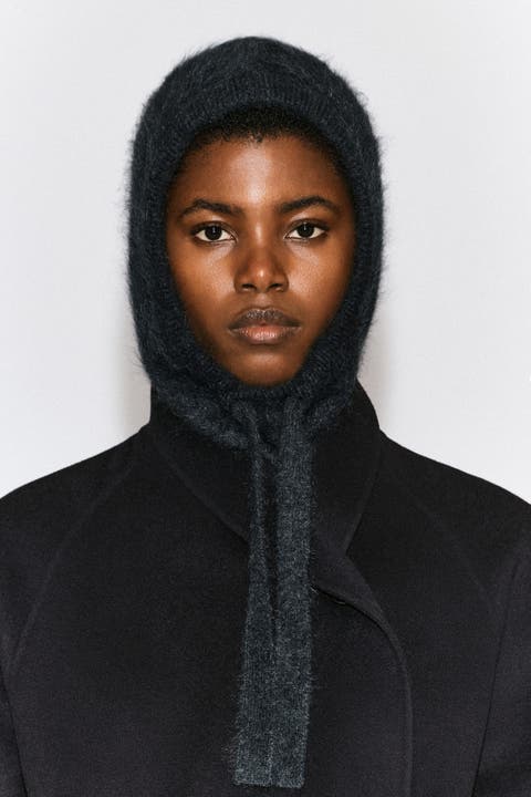 Brushed-cashmere Hood