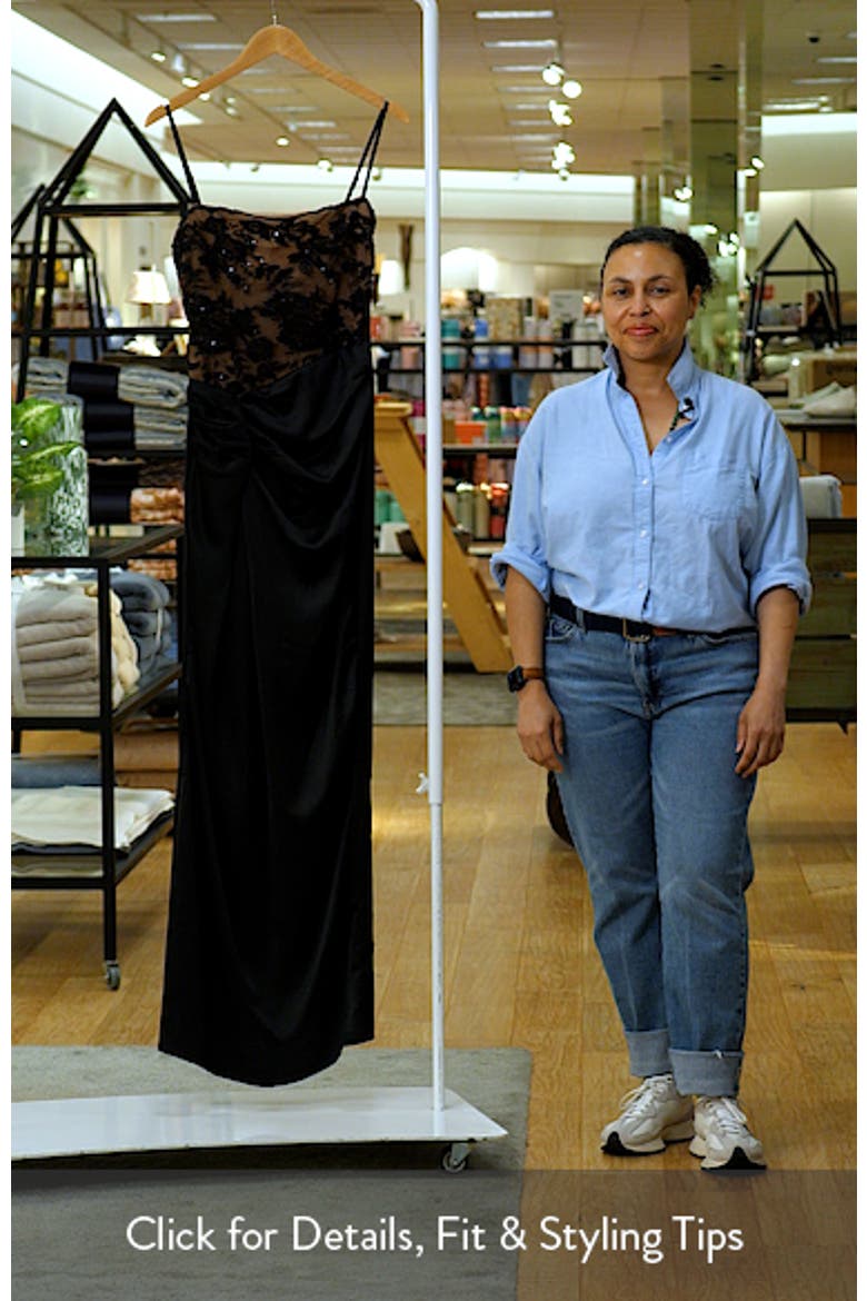 Eliette Lace & Satin Column Gown video