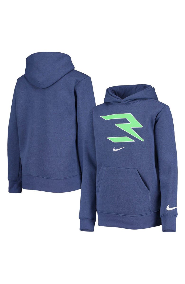3BRAND BY RUSSELL WILSON Youth Navy 3BRAND by Russell Wilson Icons Fleece Pullover Hoodie, Main, color, 
