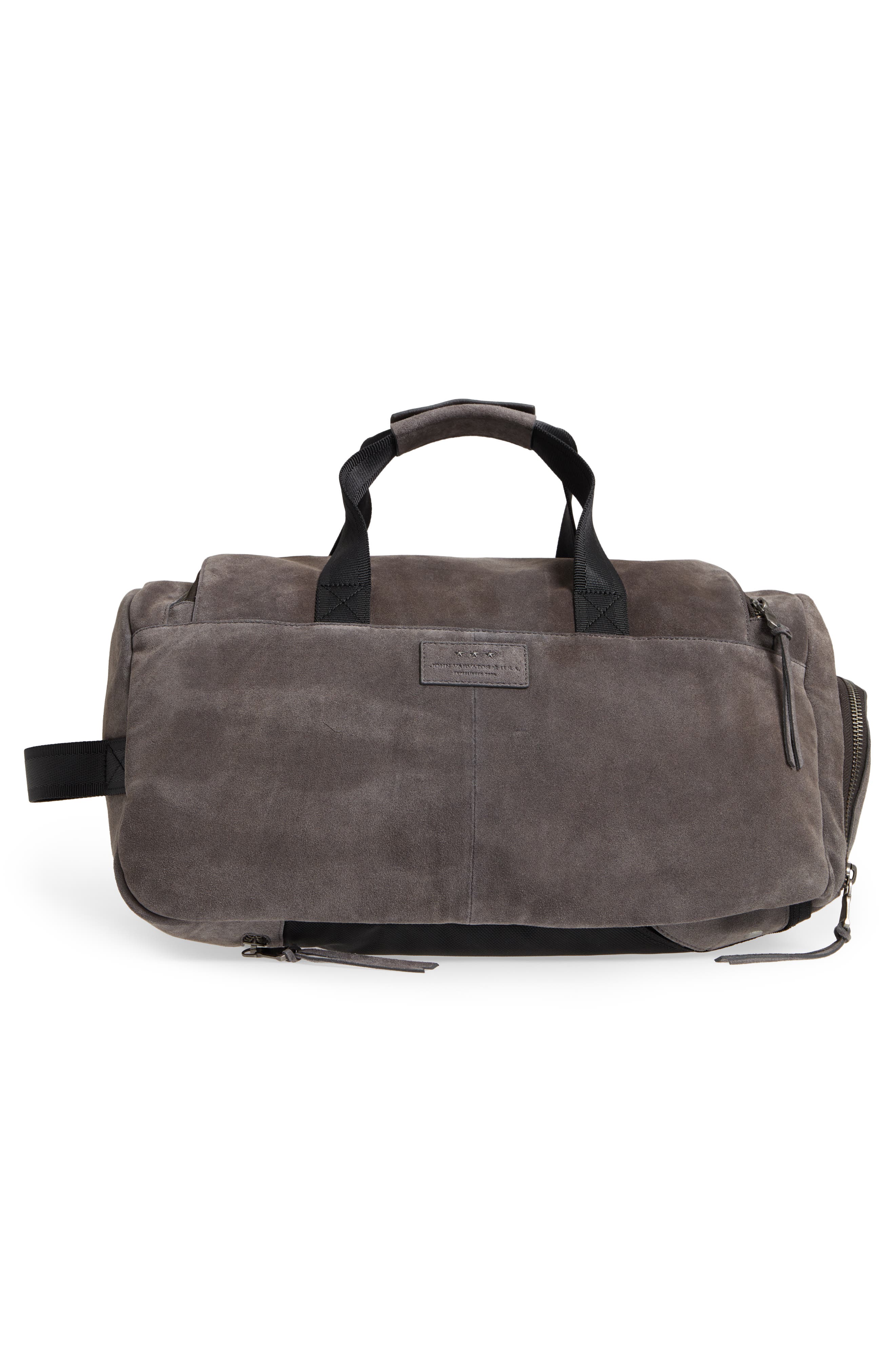 John Varvatos Star USA Brooklyn Suede Convertible Duffel Bag, Alternate, color, 